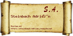 Steinbach Adrián névjegykártya